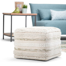 Load image into Gallery viewer, Sommer - Handcrafted Square Pouf
