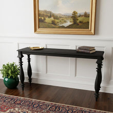 Load image into Gallery viewer, Solid Wood Distressed Console Table - Black
