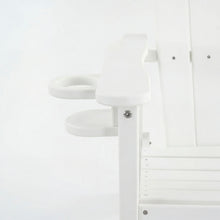 Load image into Gallery viewer, Outdoor Bar Height Adirondack Patio Chair With Cup Holder And Armrests All Weather UV Resistant - White