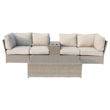 Load image into Gallery viewer, Stylish Modular Wicker Patio Seating Group
