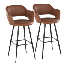 Load image into Gallery viewer, Margarite - Contemporary Fixed Height BarStool With Square Footrest (Set of 2)