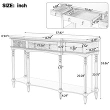 Load image into Gallery viewer, Retro Console Table With 3 Soft Close Drawers