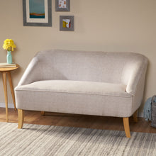 Load image into Gallery viewer, Modern Fabric Loveseat With Sloped Armrests For Living Room - Beige