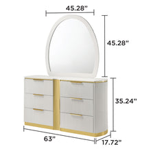 Load image into Gallery viewer, Giovanni - 6 Drawer Dresser (Only Dresser Included, Mirror Not Included) - White