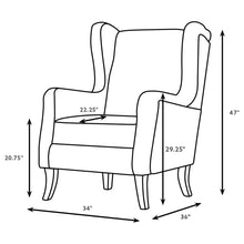 Load image into Gallery viewer, Brookridge - Wingback Accent Club Chair - Brown