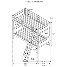 Load image into Gallery viewer, Bunk Bed With Built In Ladder, Safety Guardrails And Angled Access Step