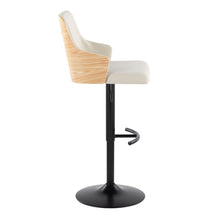 Load image into Gallery viewer, Stella - Contemporary Adjustable Barstool Stool With Swivel And Rounded T Footrest (Set of 2)