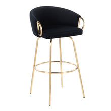 Load image into Gallery viewer, Claire - Contemporary / Glam Fixed Height Bar Stool (Set of 2) Round Footrest (Set of 2)
