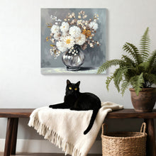 Load image into Gallery viewer, Chrysanthemum Vase Canvas Wall Art Decor Country - Stone White
