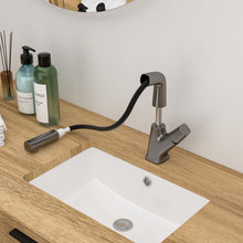 Load image into Gallery viewer, Pull Down Bathroom Sink Faucet With 3 Water Modes And Stainless Steel Construction - Gunmetal Black