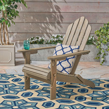 Load image into Gallery viewer, Outdoor Foldable Adirondack Chair With Hand Crafted Details - Gray