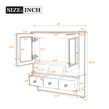 Load image into Gallery viewer, Modern Bathroom Mirror Cabinet With Drawers, Organizer Hooks, And High-Definition Mirrors
