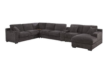 Load image into Gallery viewer, Celine - Corner Sectional Sofa With Right Facing Chaise, Cupholders, And Charging Ports - Gray