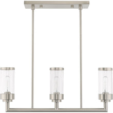 Load image into Gallery viewer, 21'' Three Light Dimmable Chandelier With Shades - Nickel