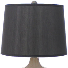 Load image into Gallery viewer, Traditional Wooden Linen Shade Table Lamp - Black