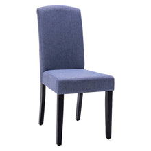 Load image into Gallery viewer, Upholstered Polyester Dining Parsons Chairs (Set of 2) - Navy Blue