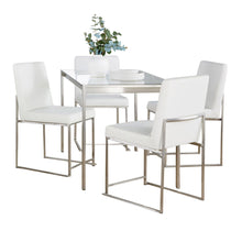 Load image into Gallery viewer, Fuji - High Back Contemporary Dining Set, Glass 5 Piece
