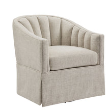 Load image into Gallery viewer, Solitude - Skirted Swivel Accent Chair With Hemp Like