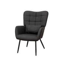 Load image into Gallery viewer, Modern Accent Arm Chair High Back With Metal Legs And Soft Padded