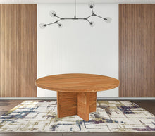 Load image into Gallery viewer, Solid Wood Pedestal Base Round Top Dining Table (488703) - Natural