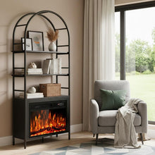 Load image into Gallery viewer, Adjustable Three Tier Etagere Bookcase - Black