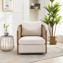 Load image into Gallery viewer, Barrel, Comfy Round Accent Sofa Chair With 360 Degree Swivel, Leisure Arm