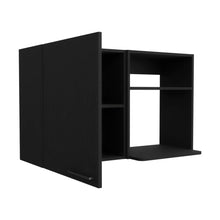 Load image into Gallery viewer, 39" Wood Wall Mounted Accent Cabinet With Single Door - Black