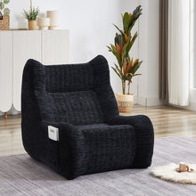 Load image into Gallery viewer, Bean Bag Chair With Armrests Oversized Comfy Beanbag Lounge Lazy Floor Sofa Accent Chair For Living Room - Black