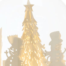 Load image into Gallery viewer, Plastic Christmas Snowman Tabletop Sculpture With LED - White