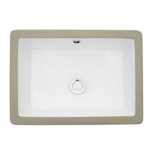 Load image into Gallery viewer, Modern Ceramic Rectangular Undermount Bathroom Sink With Overflow