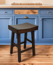 Load image into Gallery viewer, Solid Wood Backless Counter Height Bar Chair - Espresso