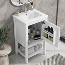 Load image into Gallery viewer, Modern Bathroom Vanity With Sink, Soft-Closing Door And Open Shelf