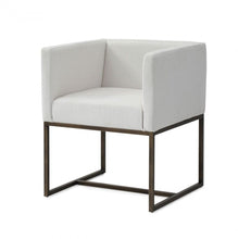 Load image into Gallery viewer, Upholstered Fabric Dining Arm Chair - Off White