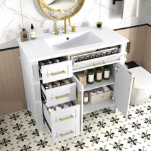 Load image into Gallery viewer, Bathroom Vanity With Sink, 4 Drawers, 2 Doors