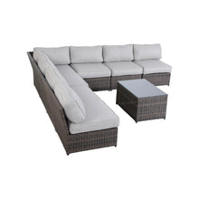 Load image into Gallery viewer, Comfortable Modern Patio Rattan Sectional Set With Cushions