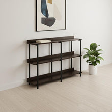 Load image into Gallery viewer, Frame Console Table With Three Shelves - Brown / Brown