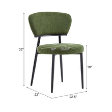 Load image into Gallery viewer, Upholstered Dining Chair (Set of 2) - Green Fabric