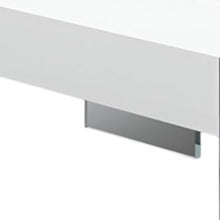 Load image into Gallery viewer, 47" Wood And Glass Square Sled Coffee Table - White And Clear