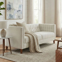 Load image into Gallery viewer, Modern 3 Seater Sofa, Upholstered Couch With Curved Armrests