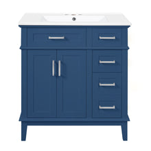 Load image into Gallery viewer, Modern Bathroom Vanity With Sink, Storage Cabinet, Soft Close Doors, Deep & Standard Drawers
