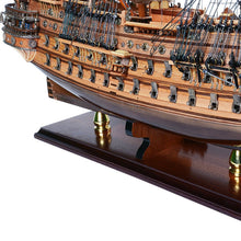 Load image into Gallery viewer, Hand Painted Model Boat (624647) - Dark Brown / Beige