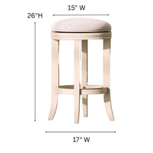 Load image into Gallery viewer, Backless Swivel Stool With Upholstered Seat