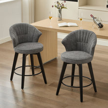 Load image into Gallery viewer, Wing Back Swivel Bar Stools (Set of 2)