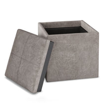 Load image into Gallery viewer, Rockwood - Upholstered Cube Storage Ottoman With Tray