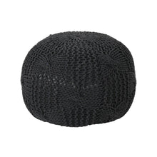 Load image into Gallery viewer, Bordeaux - Knitted Round Pouf