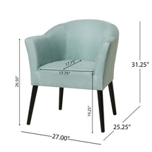 Load image into Gallery viewer, Sonorous - Upholstered Accent Chair With Low Back And Wood Legs - Light Blue / Black