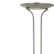 Load image into Gallery viewer, Led Torchiere Floor Lamp With Nickel Dome Shade - Nickel