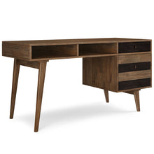 Load image into Gallery viewer, Clarkson - Desk With Side Drawers - Rustic Natural Aged Brown