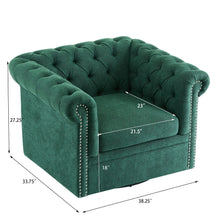 Load image into Gallery viewer, Chesterfield Style Swivel Club Chair With Button Tufted