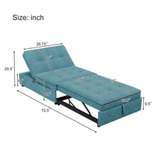 Load image into Gallery viewer, 4 In 1 Sofa Bed, Chair Bed, Multi-Function Folding Ottoman Bed With Storage Pocket And USB Port For Small Room Apartment, Living Room, Bedroom, Hallway